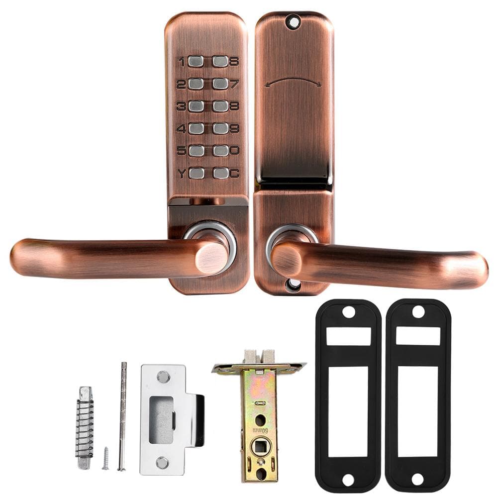 Mechanical Smart Digital Push Button Door Lock Home Keypad Keyless Code Password Waterproof