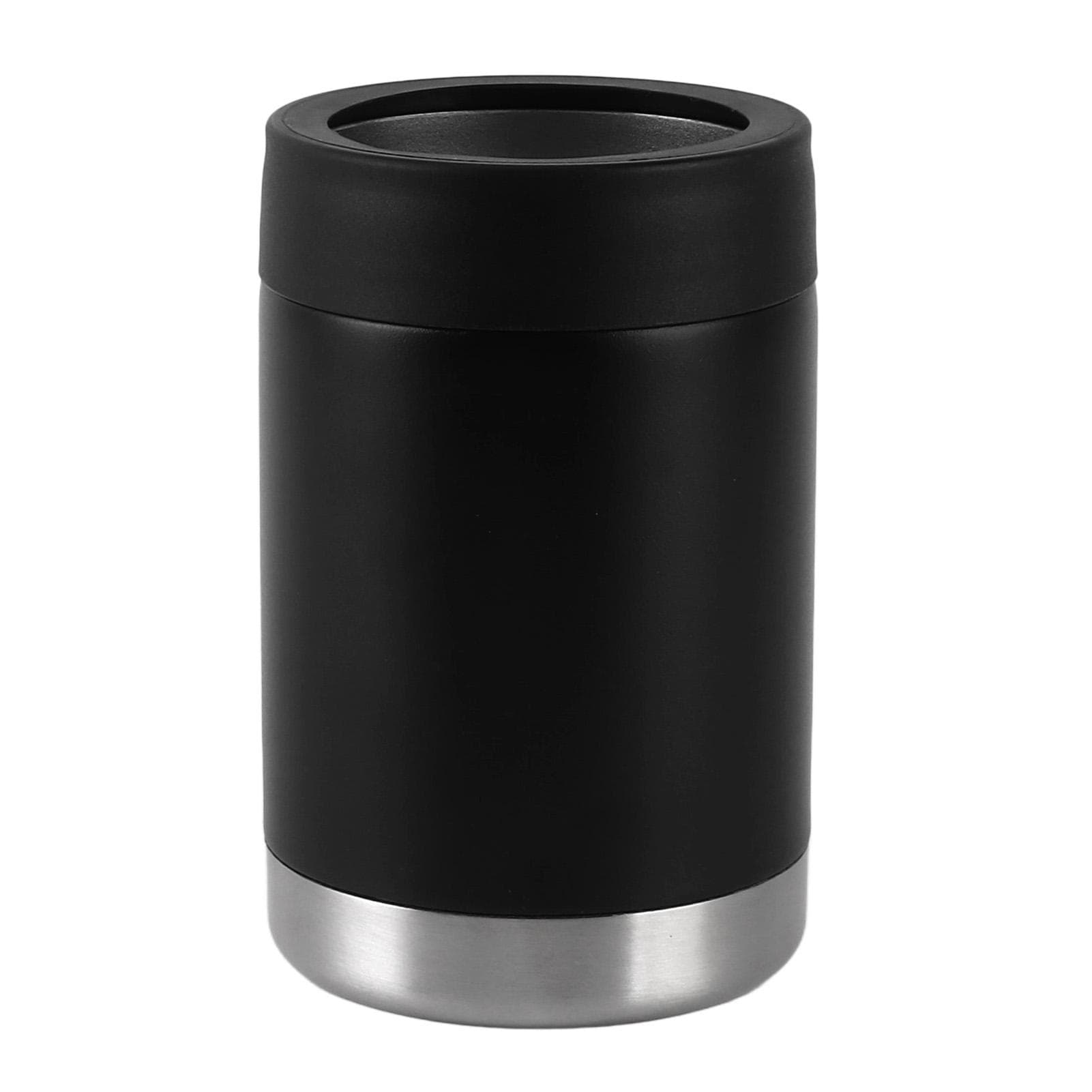 12oz Can Cooler Black Double Wall Insulation Stainless Steel Insulated Bottle Cooler for Car