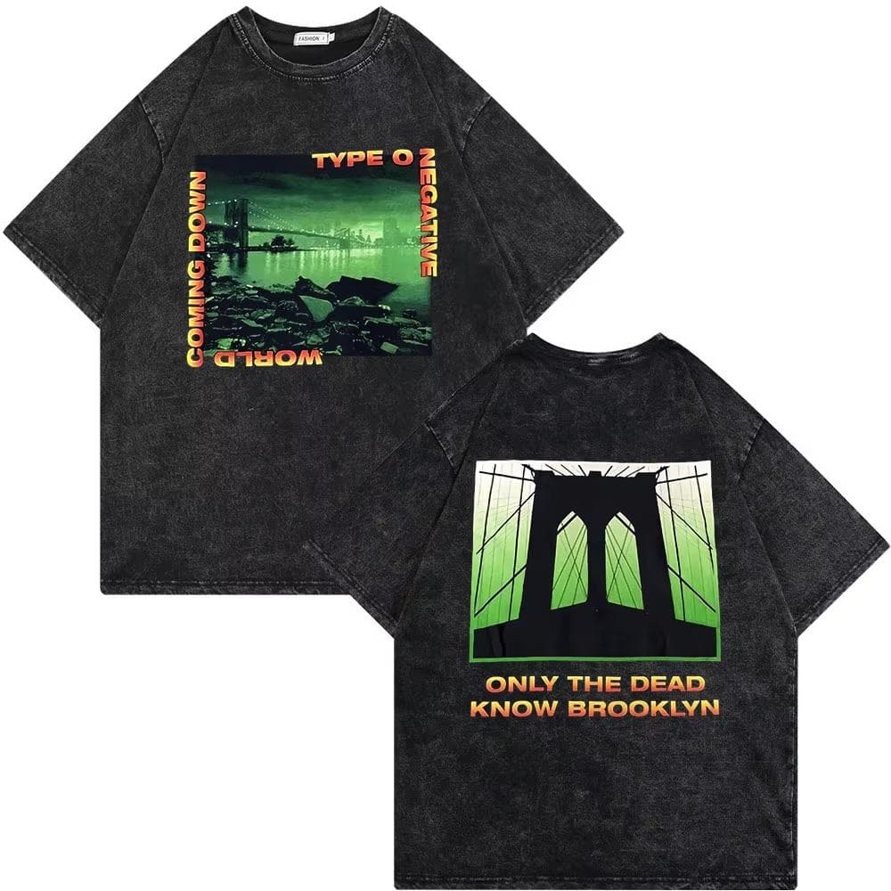 Rock Band Type O Negative Suspended In Dusk Streetwear Washed Vintage Tshirt Oversize Tee Men women Casual Top XL