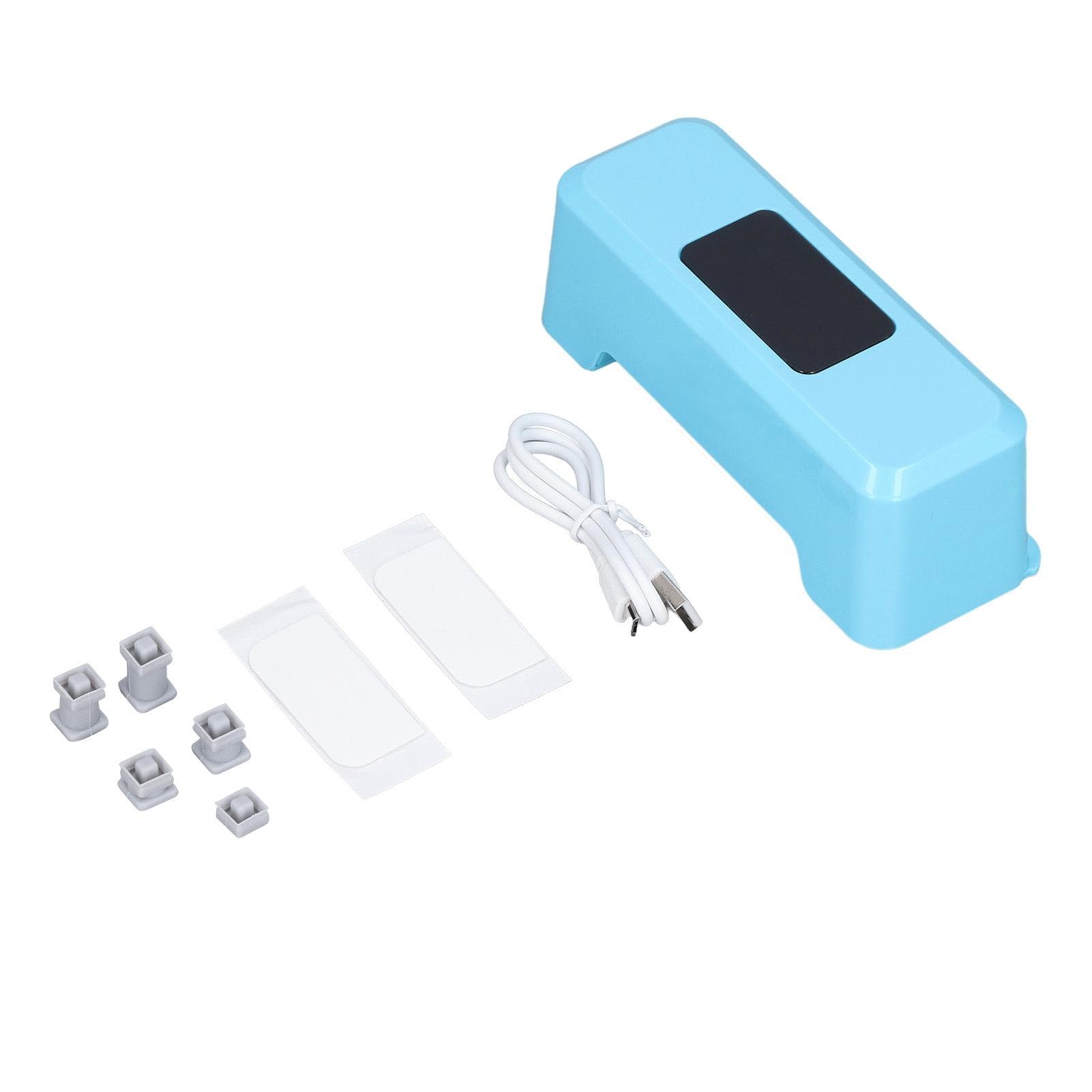Automatic Touchless Toilet Flusher External Infrared 0.25S Induction Smart Toilet Flushing blue