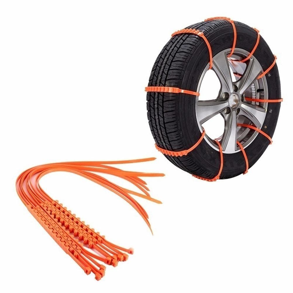 10Pcs Nylon Snow Chain Emergency Anti Skid Mud Snow Chain Survival Traction Car Tire Chains for Car
