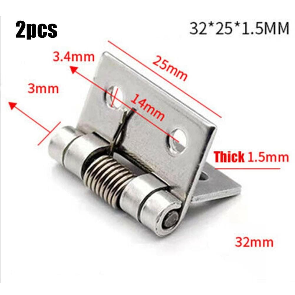 2pcs Self Closing Stainless Steel Spring Door Hinge Hardware 1/1.5/2/2.5/3/4Inch 1 Inch