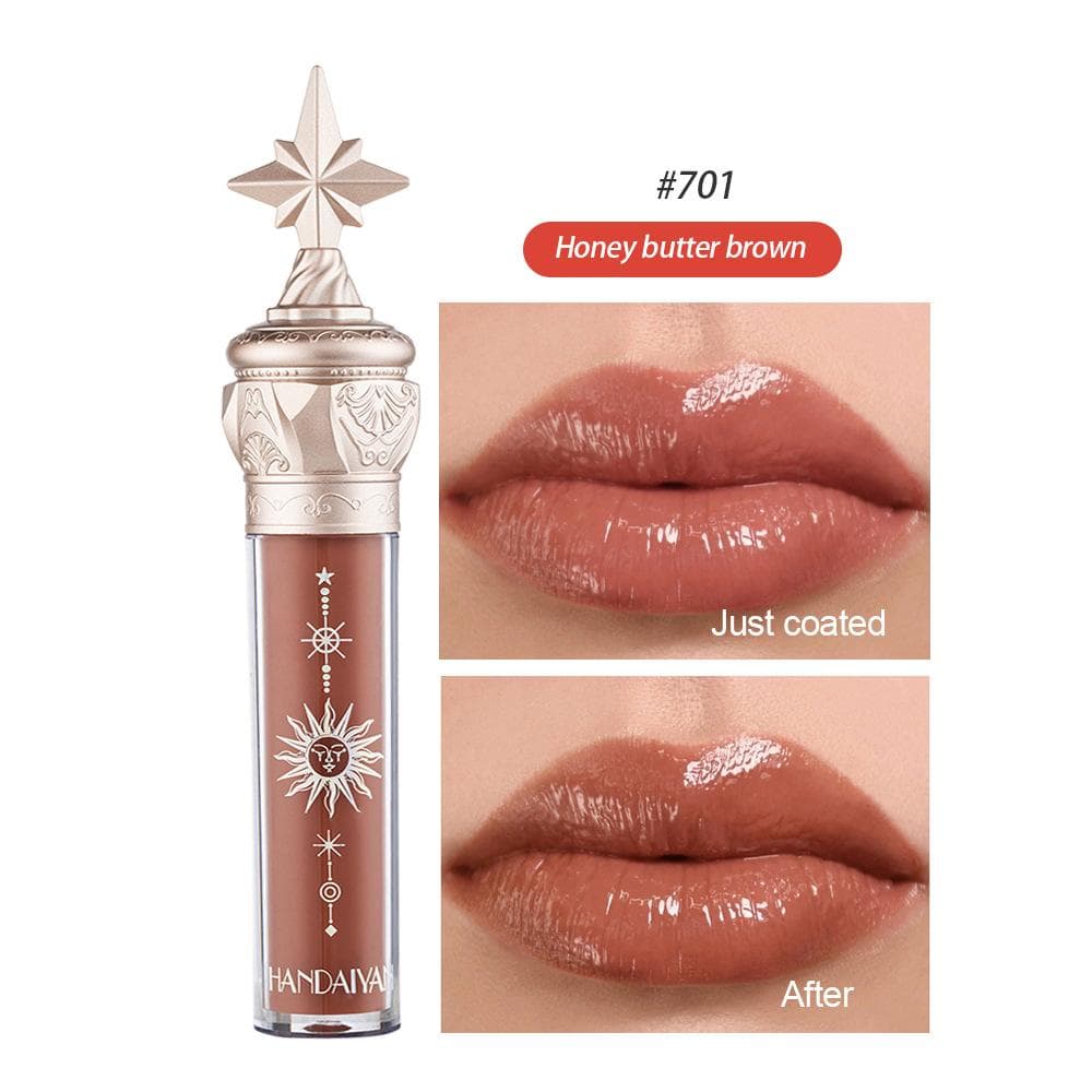 Handaiyan 8 Colors Lip Gloss Longlasting Glitter Red Nude Lipstick Liquid Waterproof Moisturize Luminous Lipgloss Makeup 701