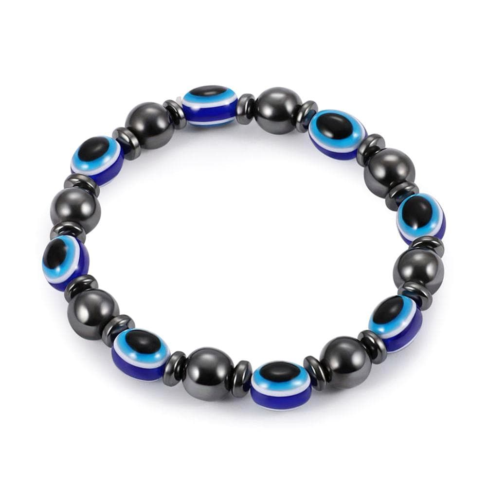 1pc Women Men Magnetic Therapy Hematite Bracelet Weight Loss Bangle Jewelry Black Blue