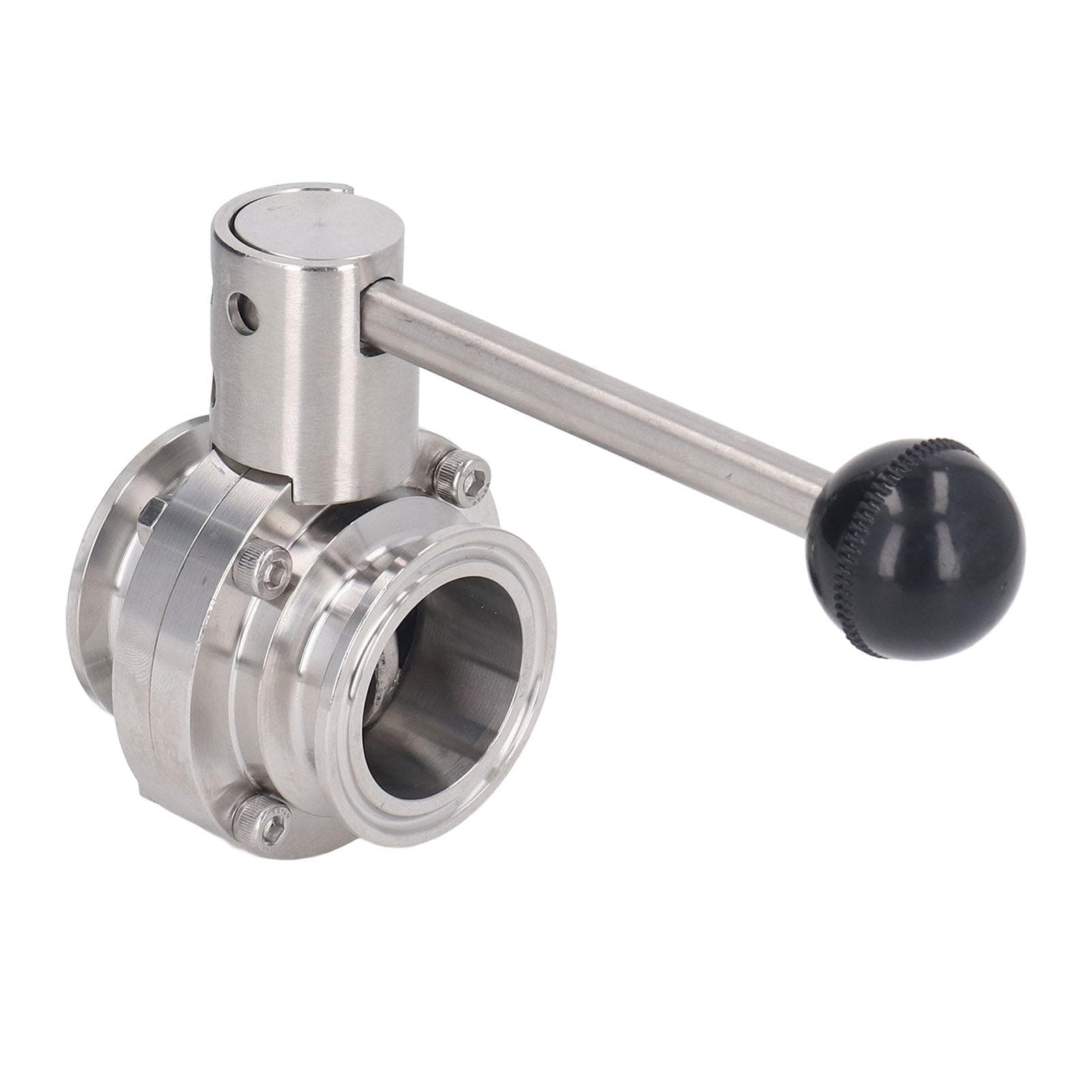Sanitary Butterfly Clamp Valve with Silicone Washer Stainless Steel Clamp Butterfly Valve 51mm2in 38mm / 1.5in Pipe OD