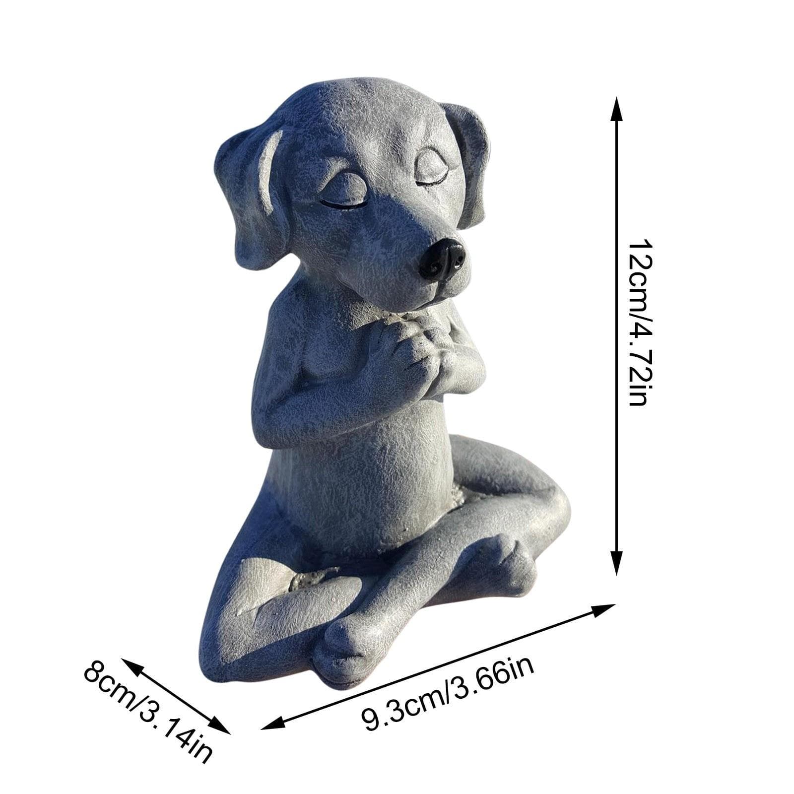 Dog Buddha Meditation Garden Statues Outdoor Resin Sculpture Decoration Prayer dog Figurine Indoor Outdoor Home Room Decor Meditation dog