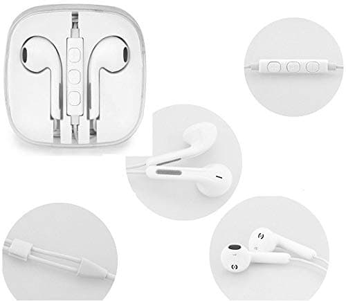 White headset + earpiece + microphone jack type-c for Smartphone and Tablet white
