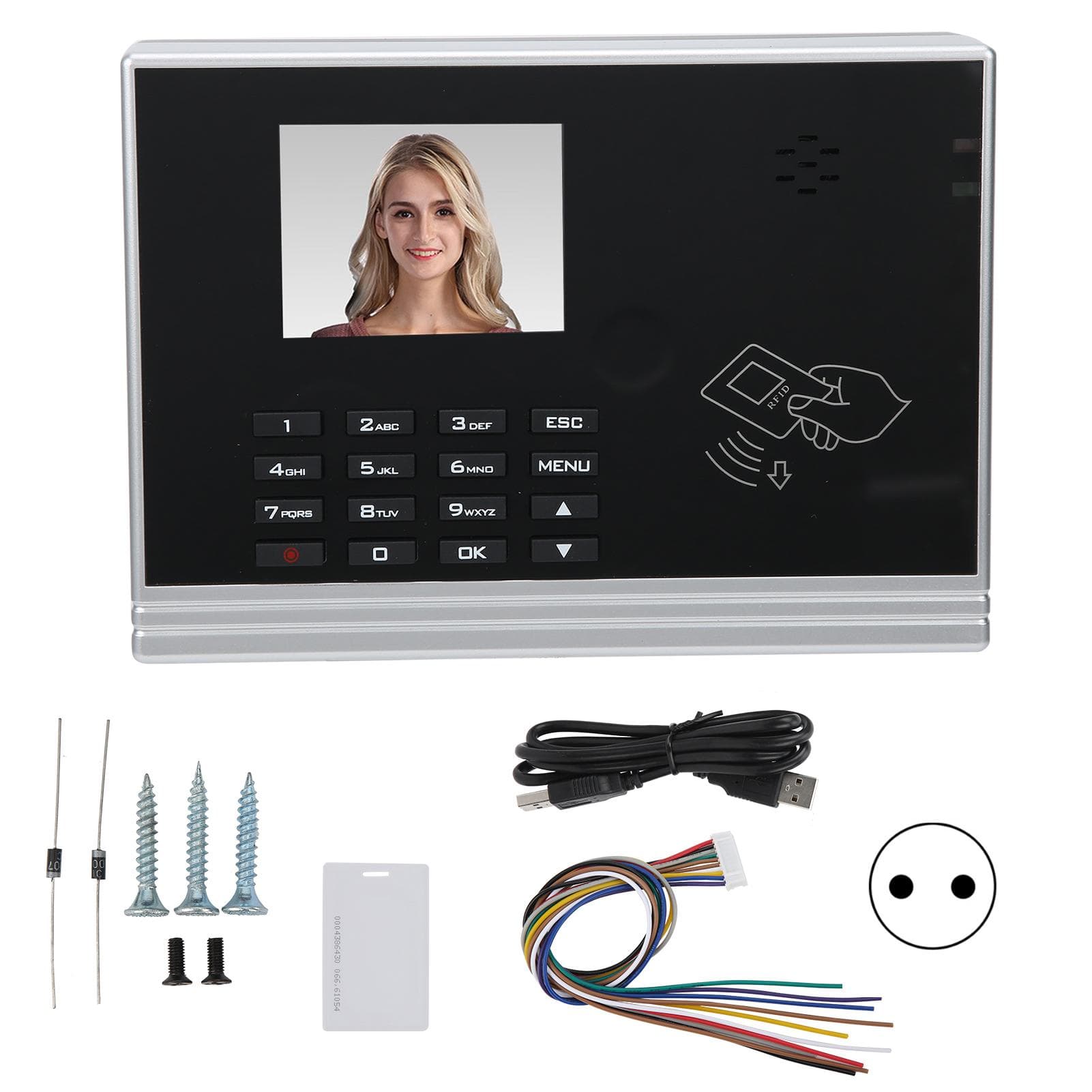 2.8in Color Display Time Attendance USB TCP/IP ID Card Password ClockIn Machine