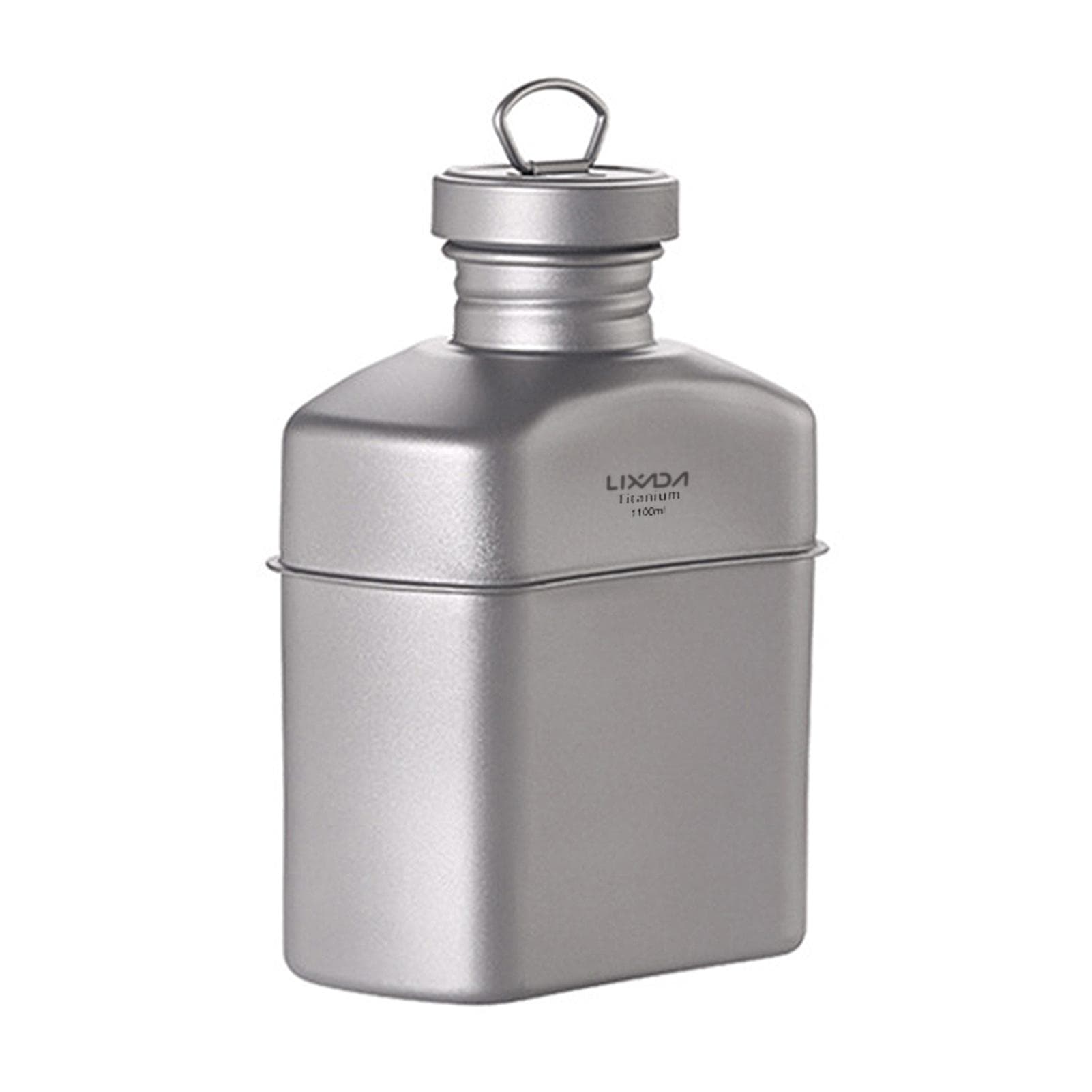 Lixada Titanium Water Bottle Ultralight Kettle Drinking Bottle with Camouflage Bag Outdoor Type 1