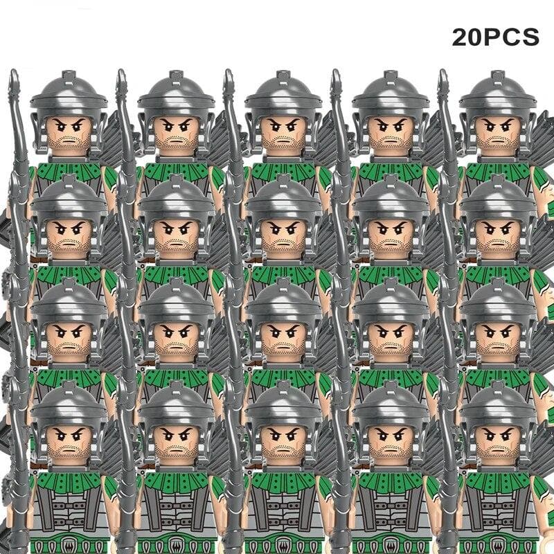 Middle Ages Roman Empire Spartan Crusader Mini Medieval Soldier Figures Model Building Blocks Bricks Toys Gift For Children
