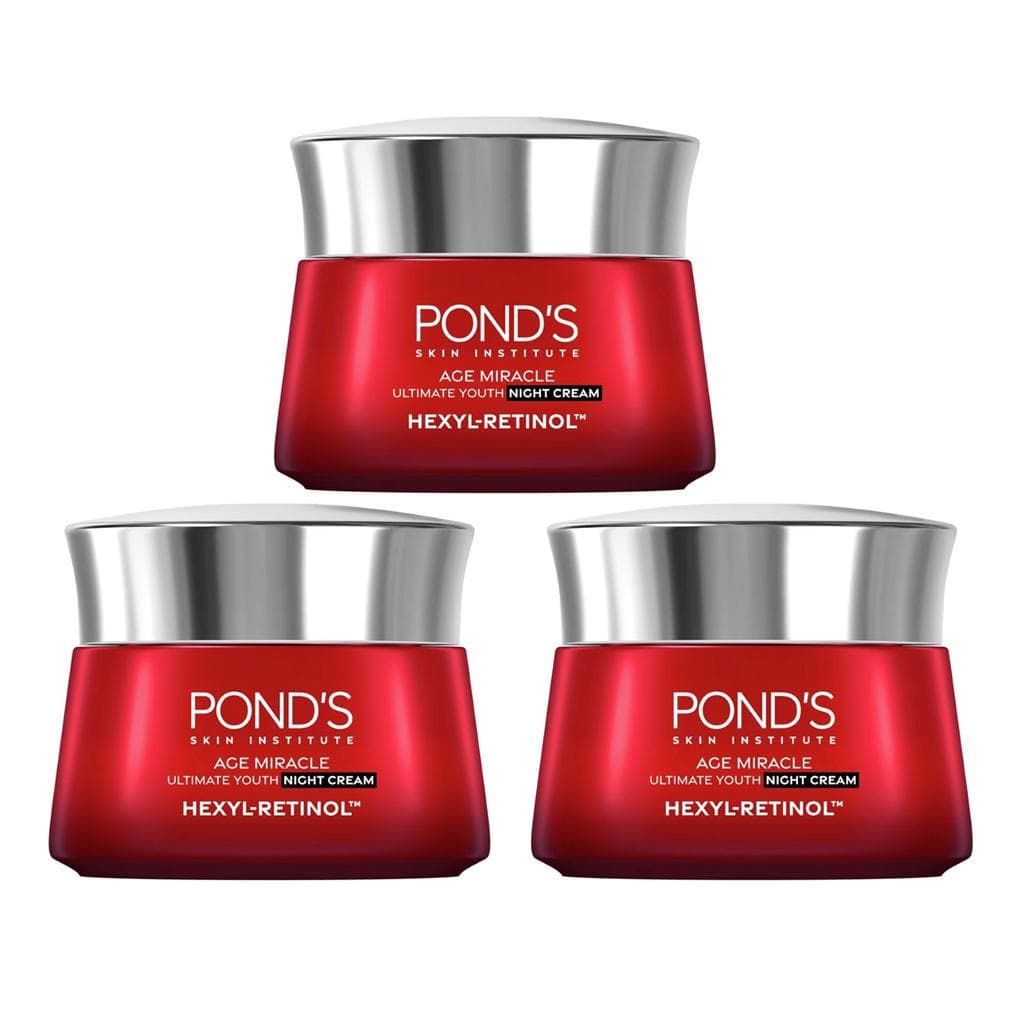 Pond'S Age Miracle Ultimate Youth Night Cream Hexyl-Retinol 45 g. 45 g. x 3 pcs