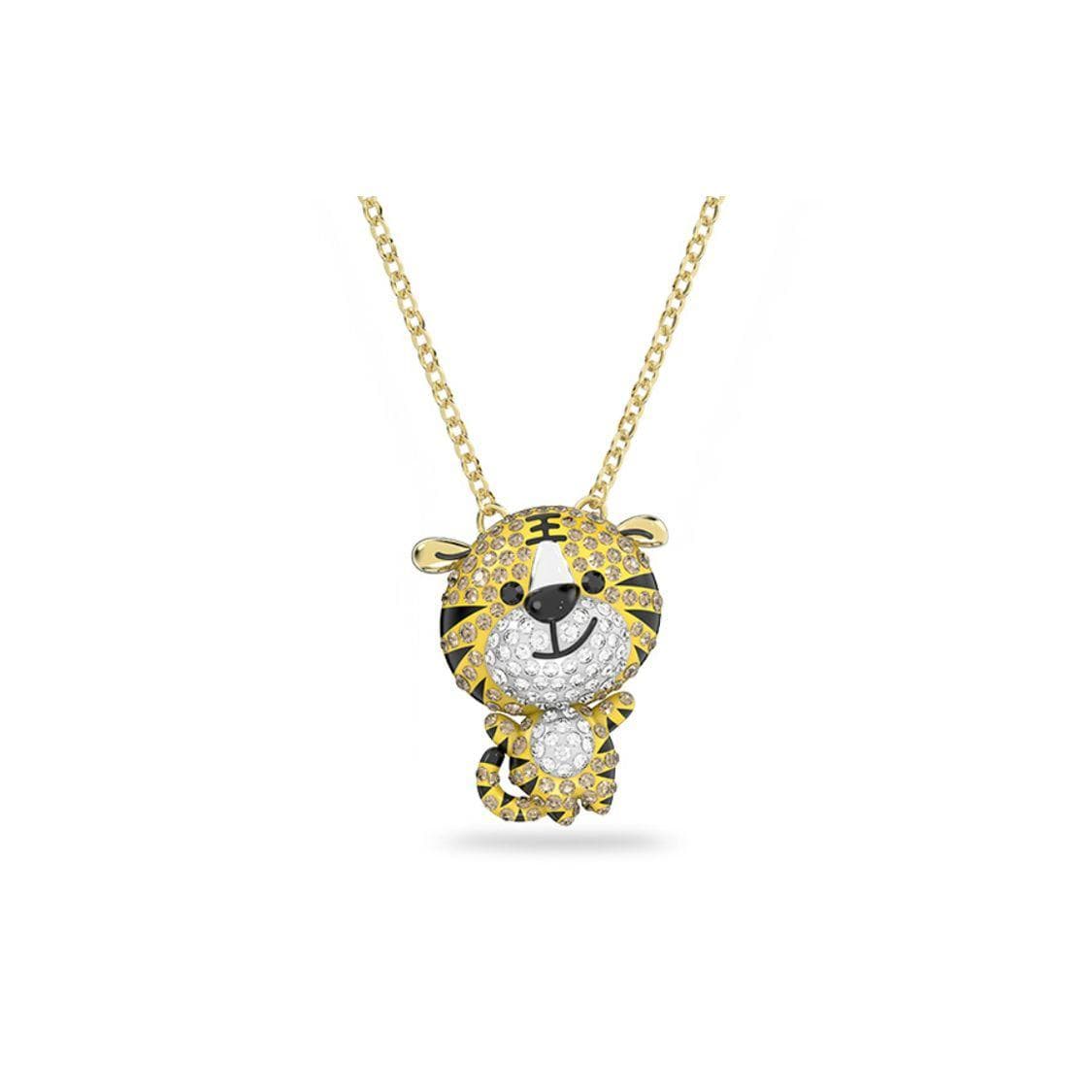 Swarovski Zodiac Tiger Necklace Women necklace Gold 5620291 Box (Random Color)