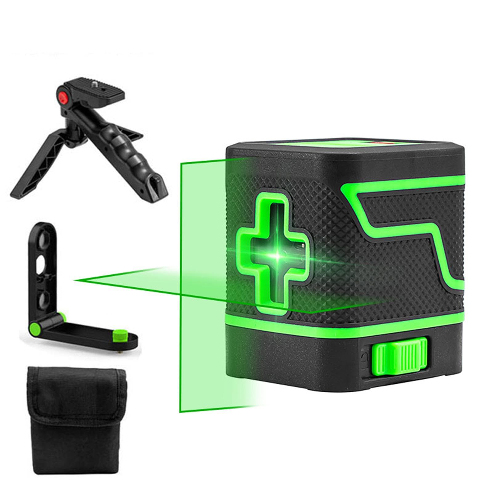 SelfLeveling Laser Level, 2 Lines Laser Level Green Cross Laser Beam Line, Alignment Laser Tool Type E multicolour