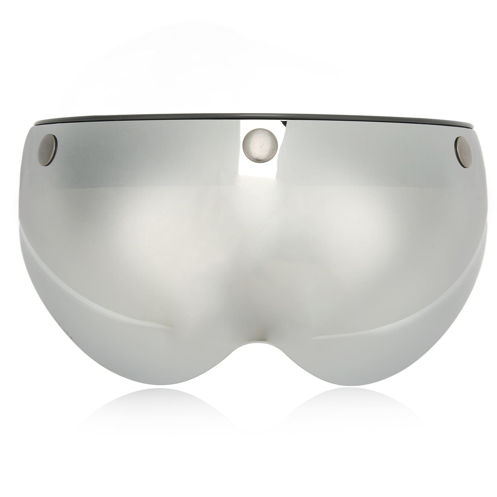 Helmet Visor Windproof Sandproof Retro Style Motorcycle Helmet Visor with Adjustable Buckle Silver