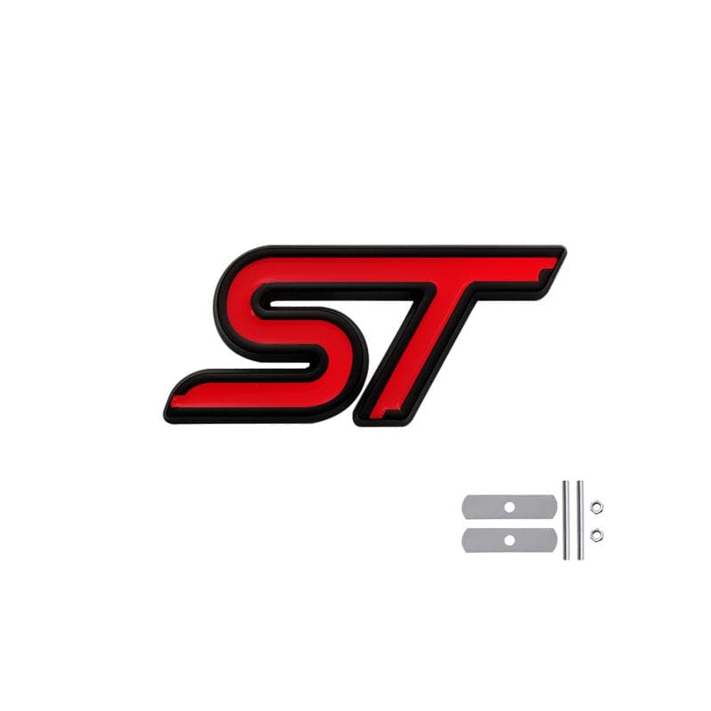 ST Logo Grille Badge 3D Metal  Emblem Decal For ST Line Fiesta Focus Edition Car X KUGA Mondeo Ecosport Accessories beige