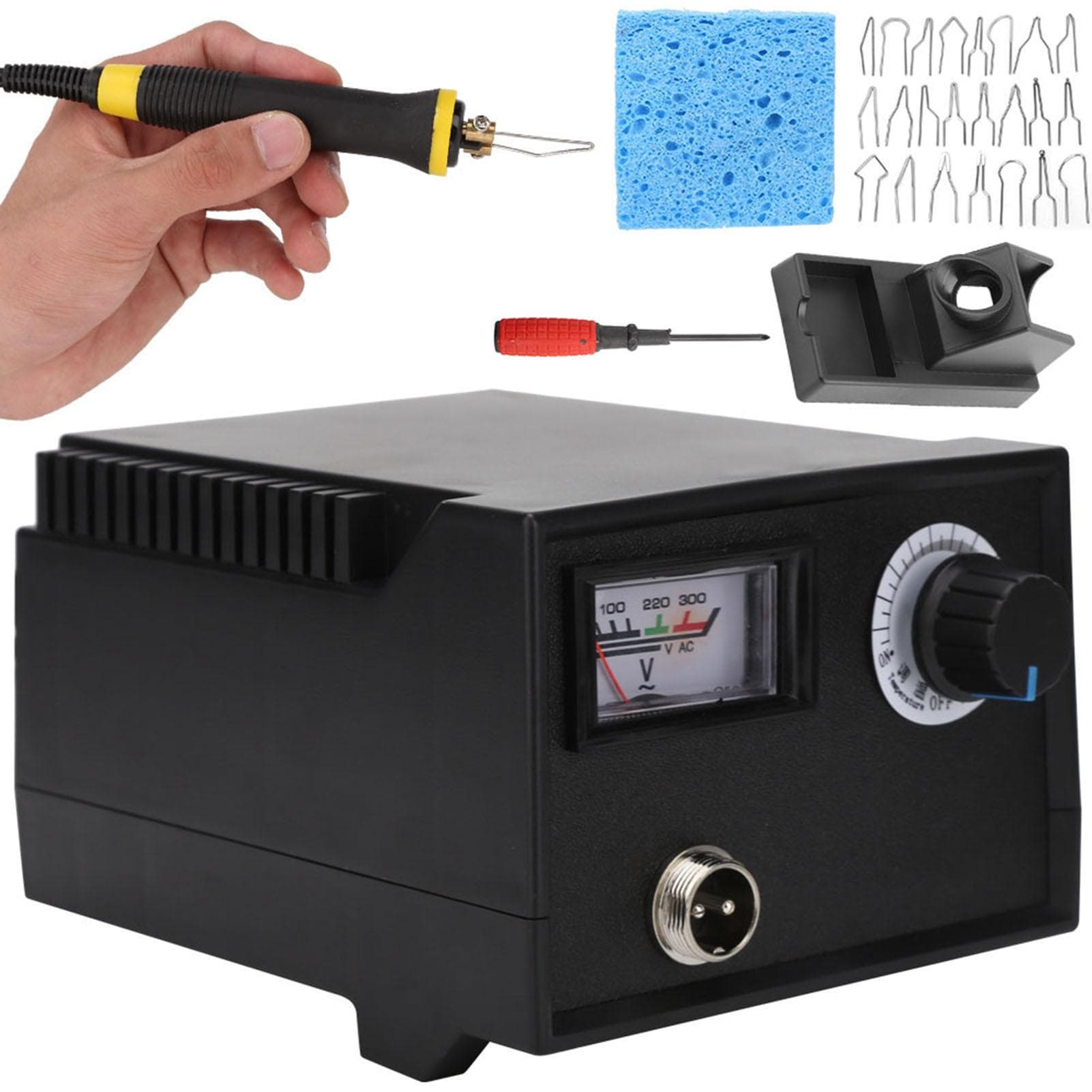 Pyrography Machine Pointer Display Adjustable Temperature Heating Solder Wooden Craft Tool UK Plug