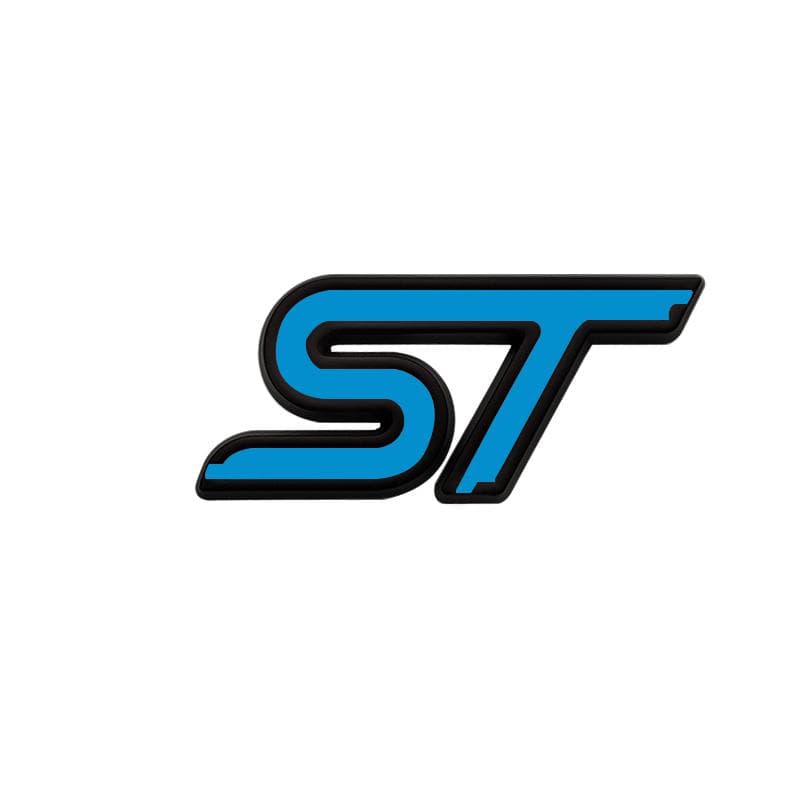 ST Logo Grille Badge 3D Metal  Emblem Decal For ST Line Fiesta Focus Edition Car X KUGA Mondeo Ecosport Accessories white