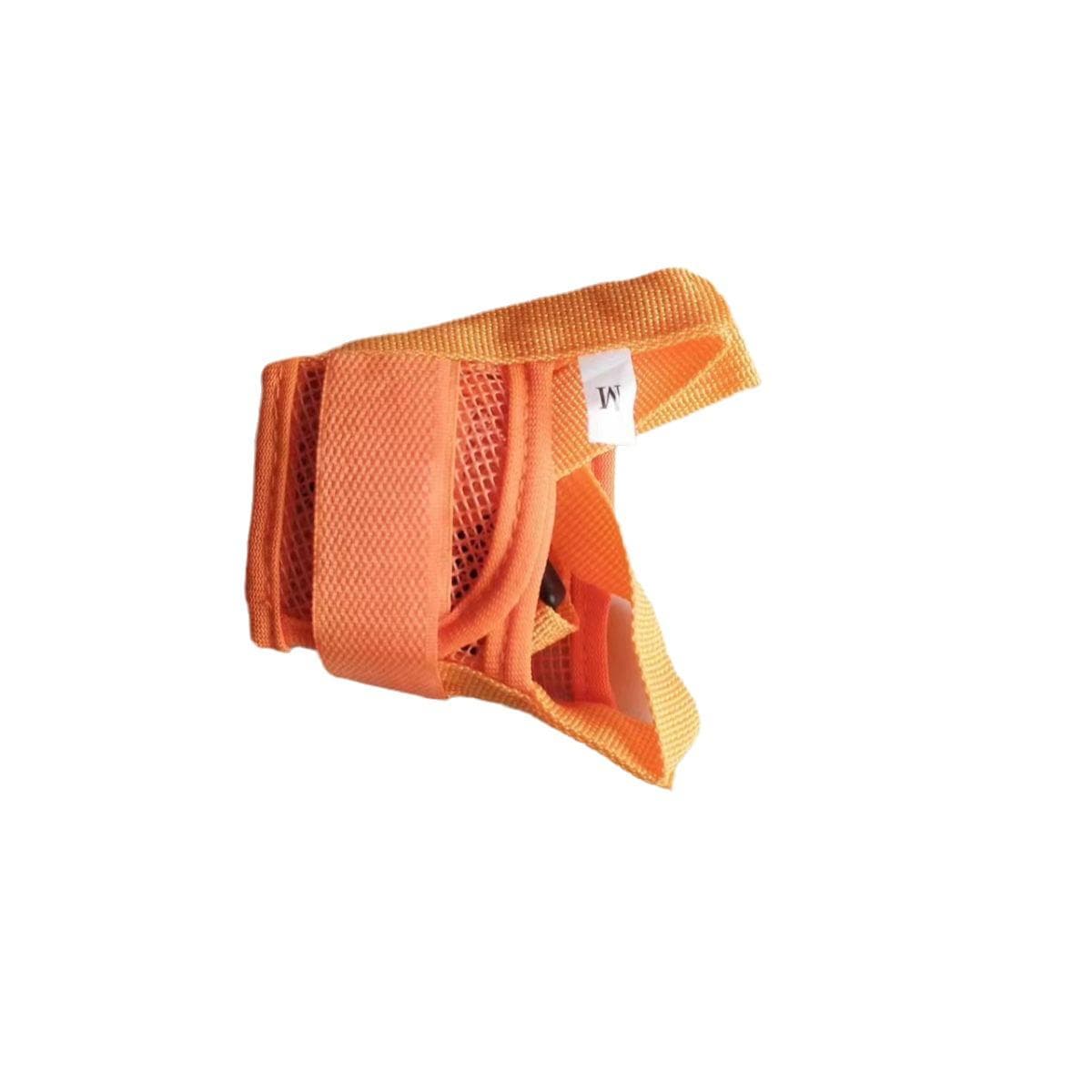 Anti Barking Dog Muzzle For Small Large Dogs Adjustable Mesh Breathable Pet Mouth Muzzles For Dogs Nylon Straps Dog Accessories M orange