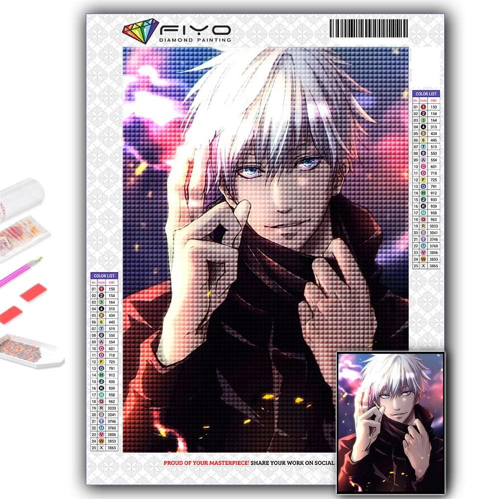 5D Diy Diamond Painting Jujutsu Kaisen Cross Stitch Full Diamond Embroidery Mosaic Full Square 30X40CM