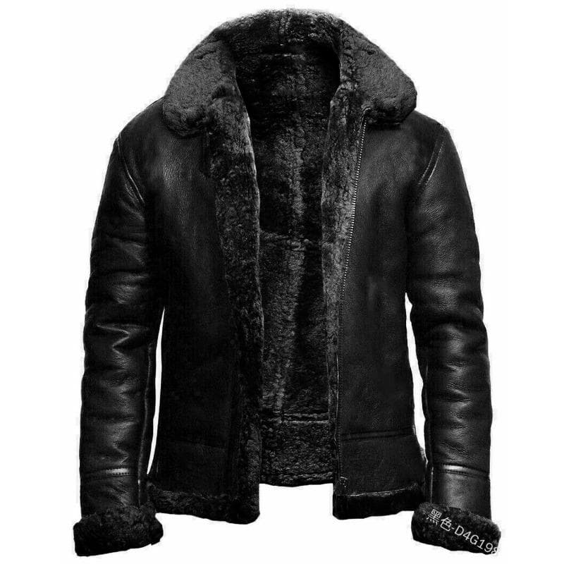 Fur One-piece Men's Coat Thickened Fur Mid-length Jacket Suede M