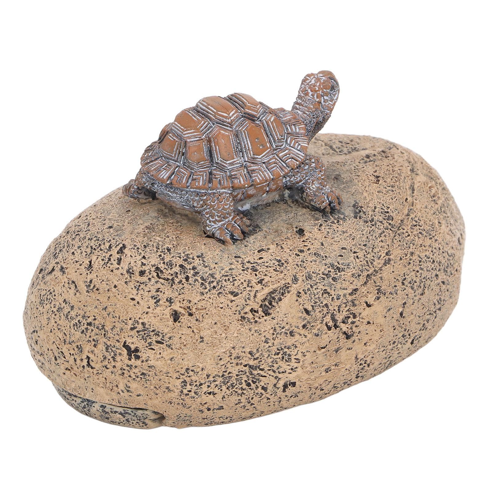 Turtle Stone Key Hider Durable Resin Cute Turtle Decor Fake Rock Key Hider Storage Box for Outside