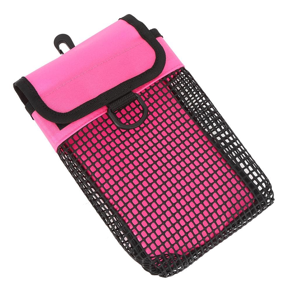 Portable Lightweight Diving Reel Mesh Gear Bag Underwater Snorkeling Carrying Case Pink