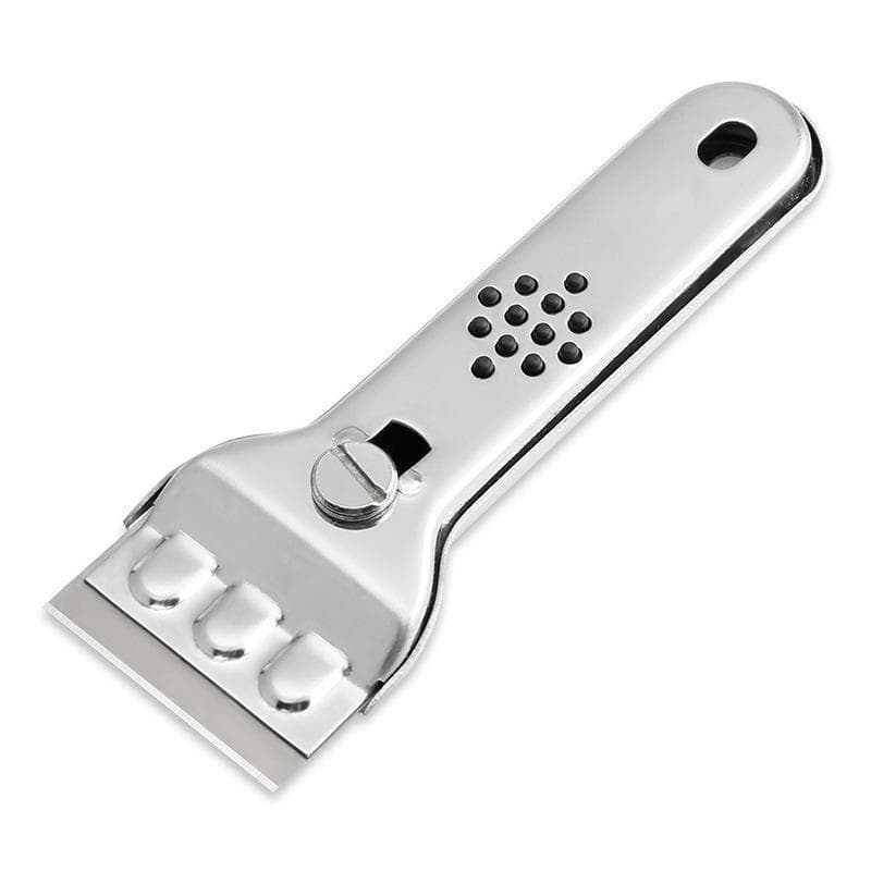 Stainless Steel Multifunction Glass Ceramic Hob Scraper Cleaner Remover for Cleaning Oven Cooker Tools silver