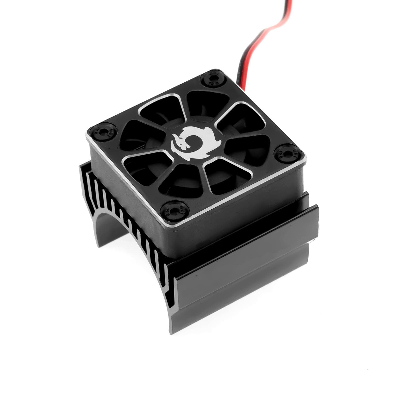 Remote Control Motor Cooling Fan Remote Control Car 540 550 Motor Radiator Replacement for Traxxas black