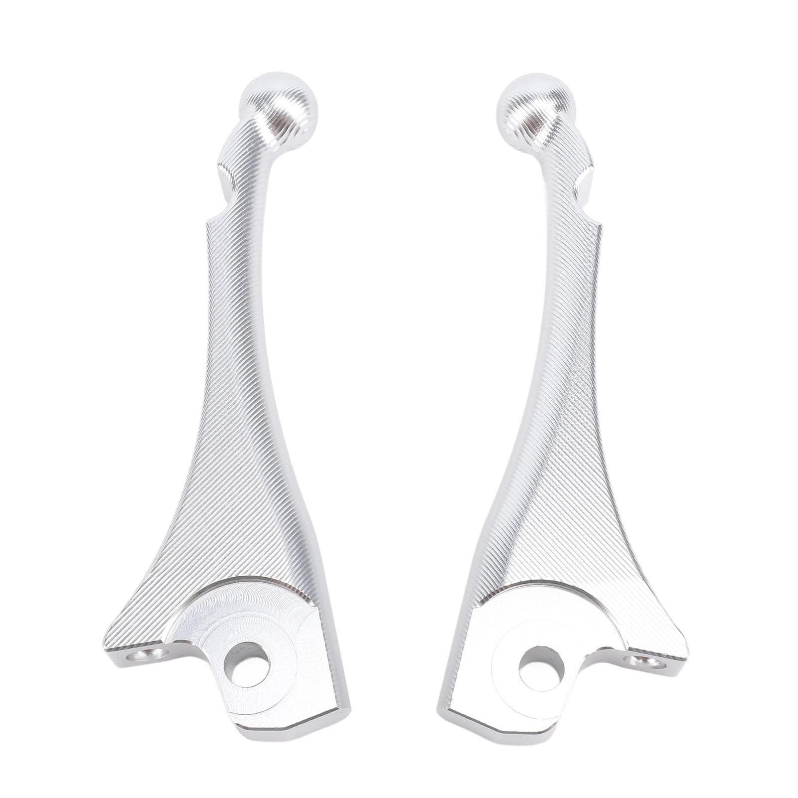 8mm Motorcycle Brake Lever Clutch Lever Kit Aluminum Alloy Anti Slip Texture Handle Short Brake silver