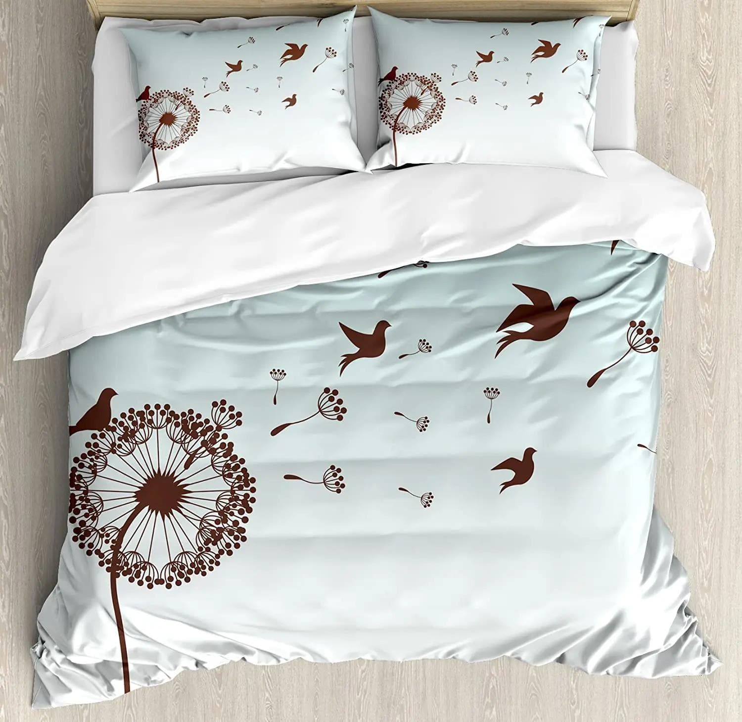Dandelion Flowers Black Duvet Cover Bed Bedding Set For Double Home Textile Quilt Cover Pillowcases Bedroom Bedding Set No Sheet EU single(135x200cm)