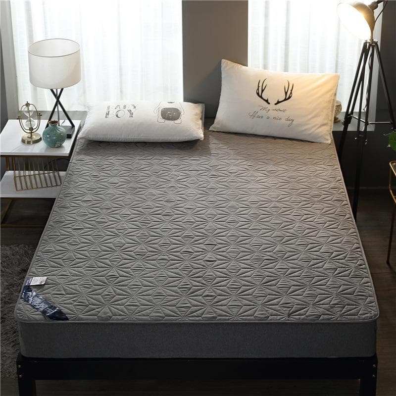 Waterproof Mattress Sheet Solid Color Quilted Protective Bed Sheet Anti-mite Air-Permeable Bed Sheet Not Including Pillowcase 90x190cm