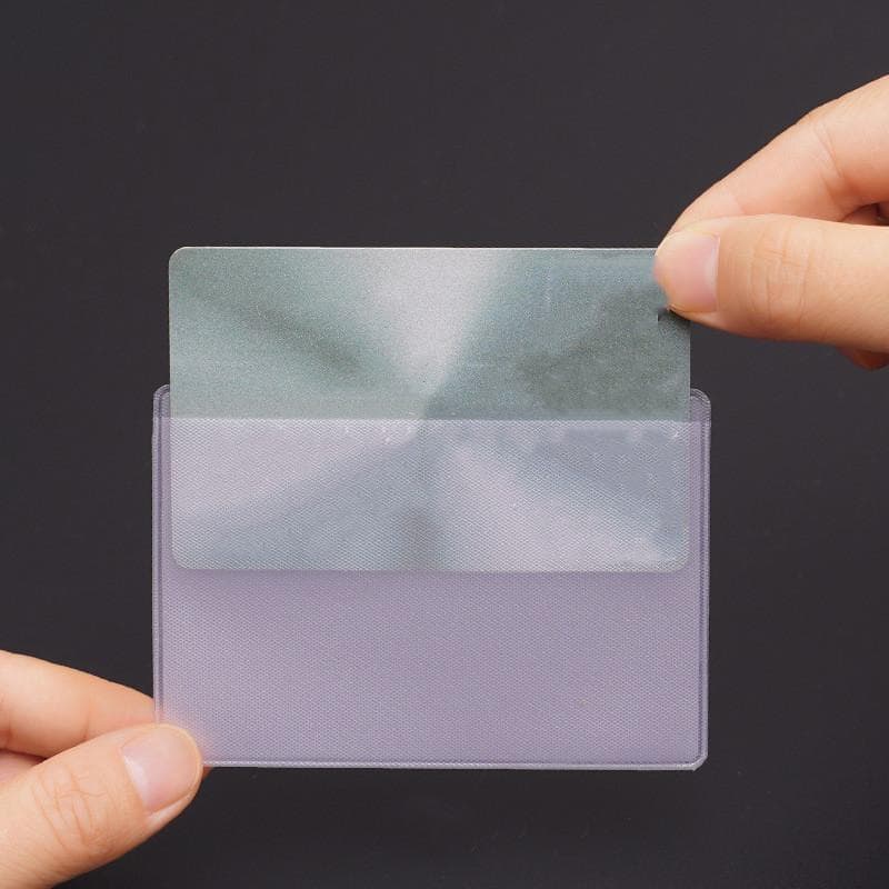 10pcs PVC Transparent Card Holder Protect Wallet Business Bank ID Credit Card Holder Clear Bus Card Cover Case Pouch Bag