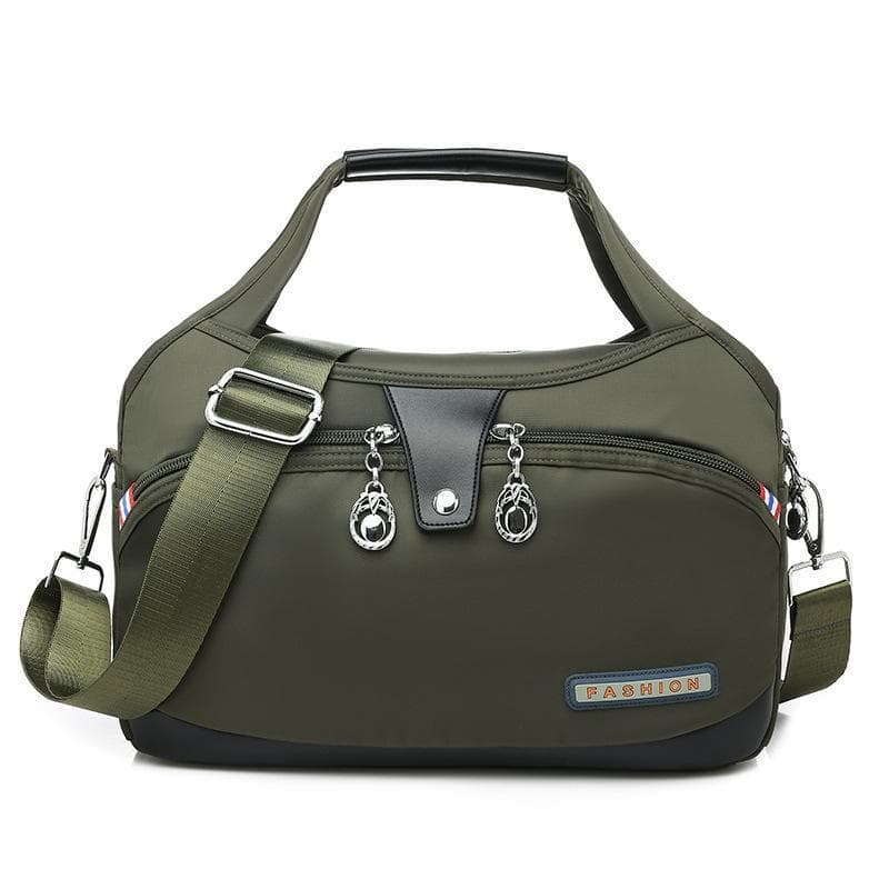 Yogodlns Nylon Shoulder Women's Bag Waterproof Handbag Large Capacity Crossbody Bag Fashion Lady Handle Bag Multifunction Purse 19*12*29cm green