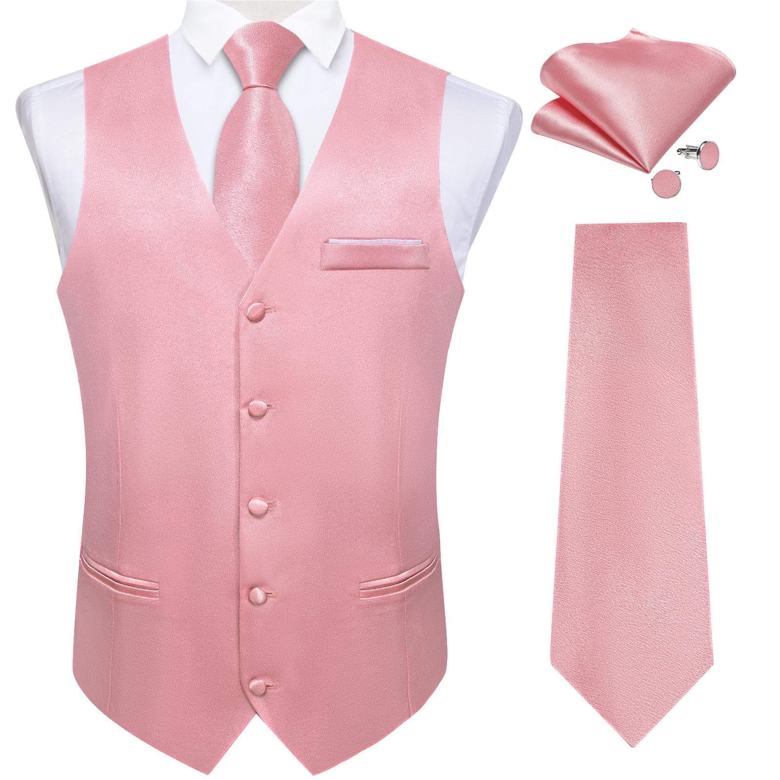 Dibangu Mens Yellow Paisley Vest Suit Waistcoat Hanky Cufflinks Tie Set Wedding 2XL