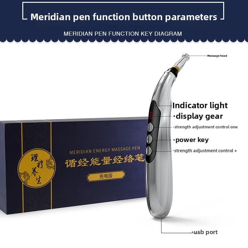 Meridian Pen Electronic Acupuncture Pen Automatically Find Acupoints Universal Physiotherapy Follow the Meridian Energy Point Bar Massager Pulling Bar Chinese