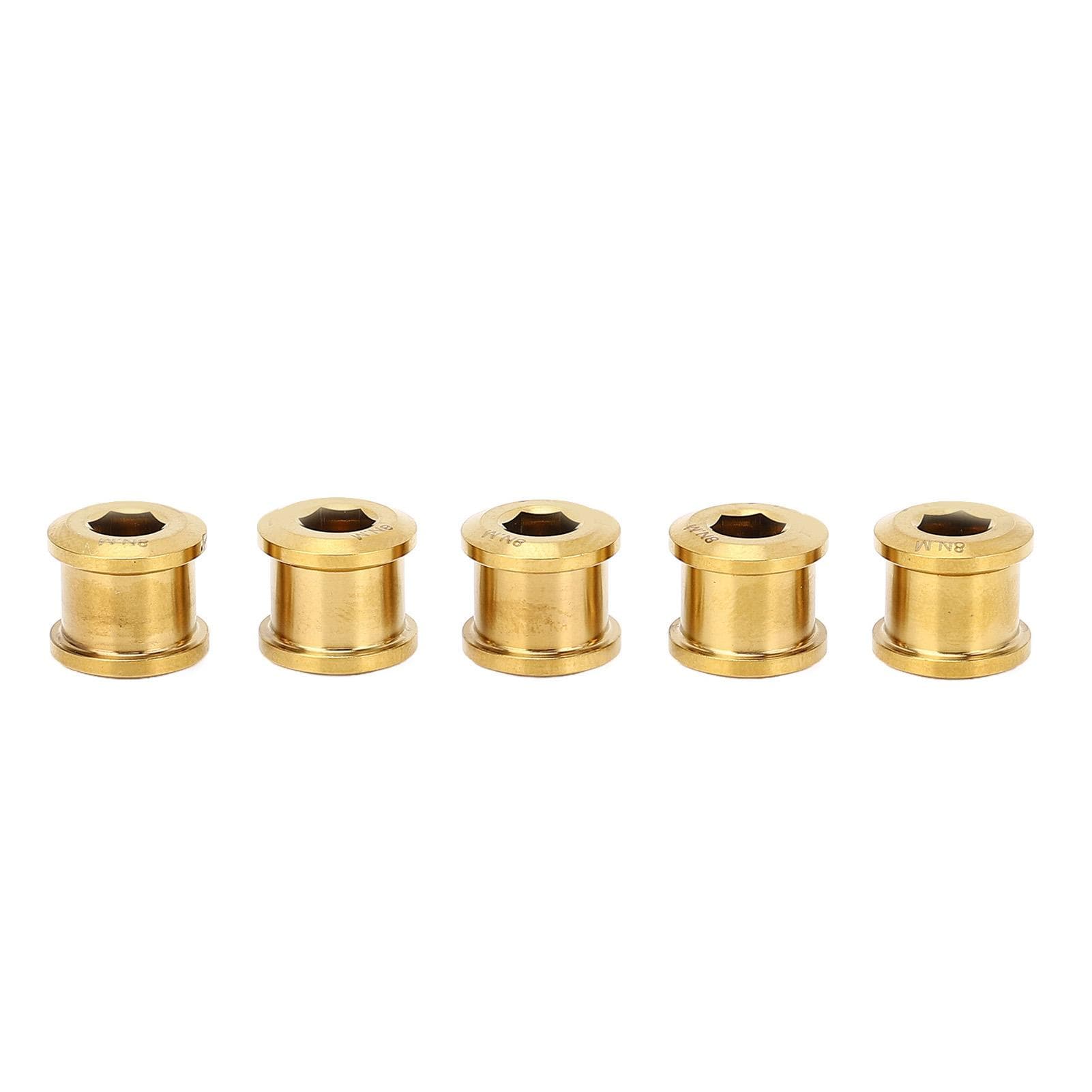 5 Pack 6.5MM Single Chainring Bolts Set High Strength Ti Alloy Universal Single Chainwheel Bolts