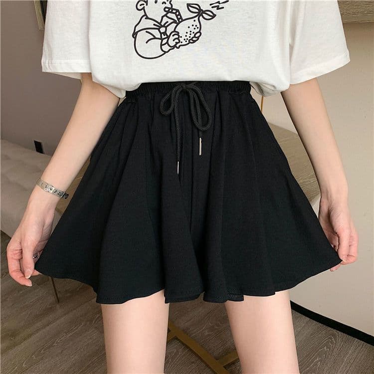 New Spring and Summer Shorts Skirt for Women Loose and Versatile Casual Sports A-line High Waist Slimming Students Versatile 3XL