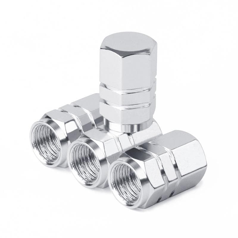4Pcs Car Tire Valve Caps Knurling Style Tire Valve Cap Aluminum Tire Wheel Cap Air Valve Cap Car Universal accessories