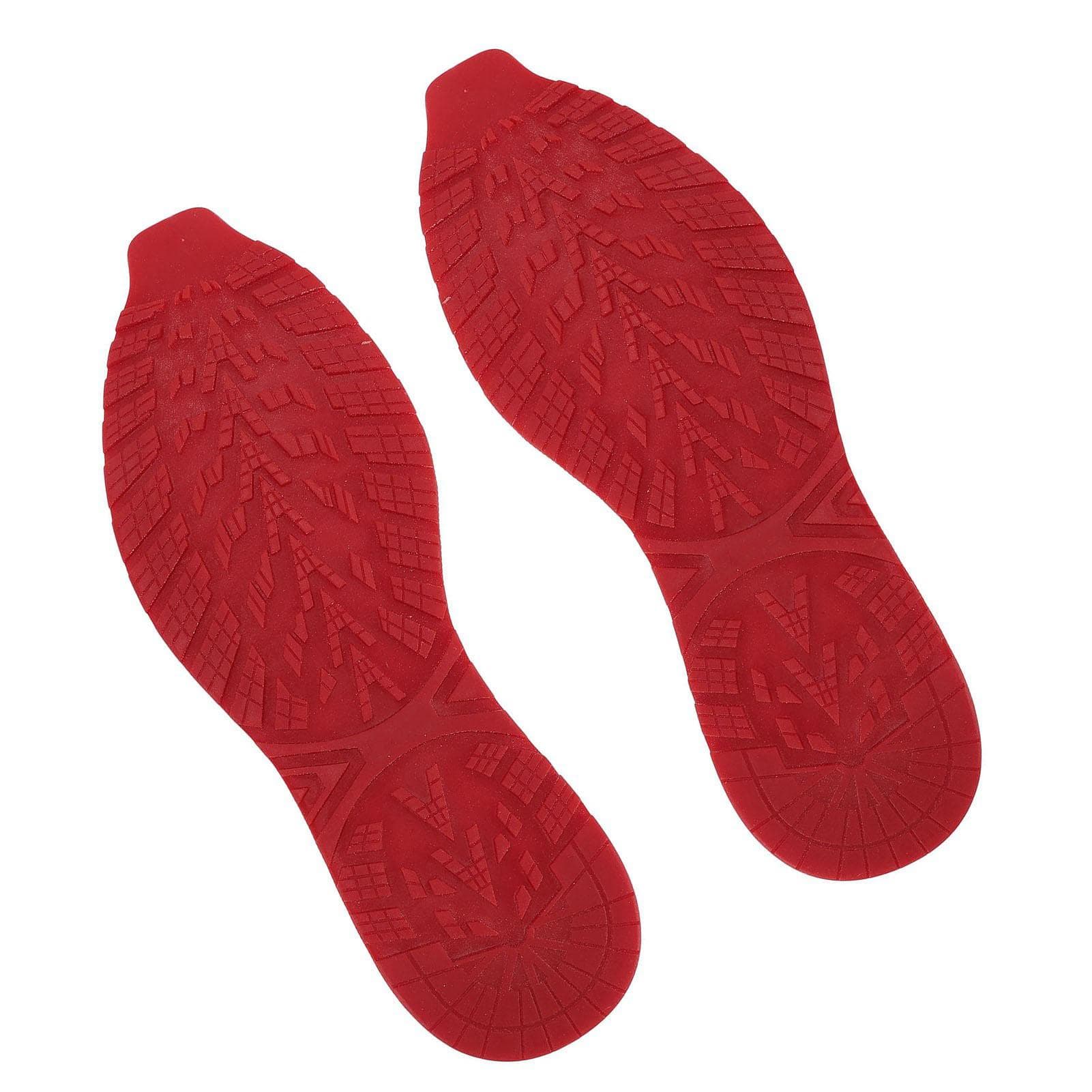 Shoe Sole Replacement Rubber Full Bottom Non Slip V Shape Repair Material Wear Resistant Silent red