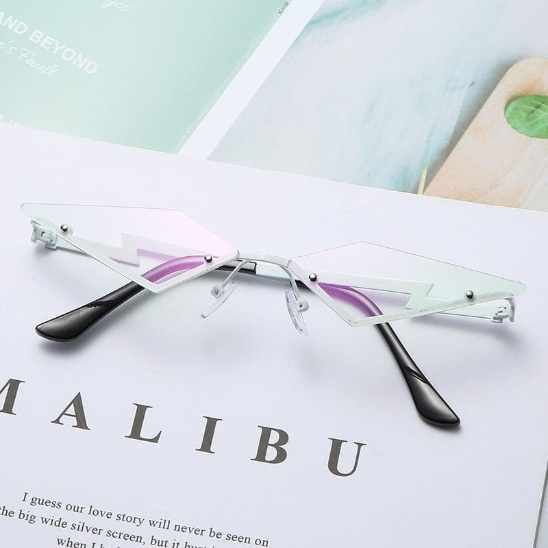 Luxury Fashion Narrow Sunglasses UV400 Female Eyewear Irregular Diamond Cutting Personality Street Shoot Sun Glasses Other