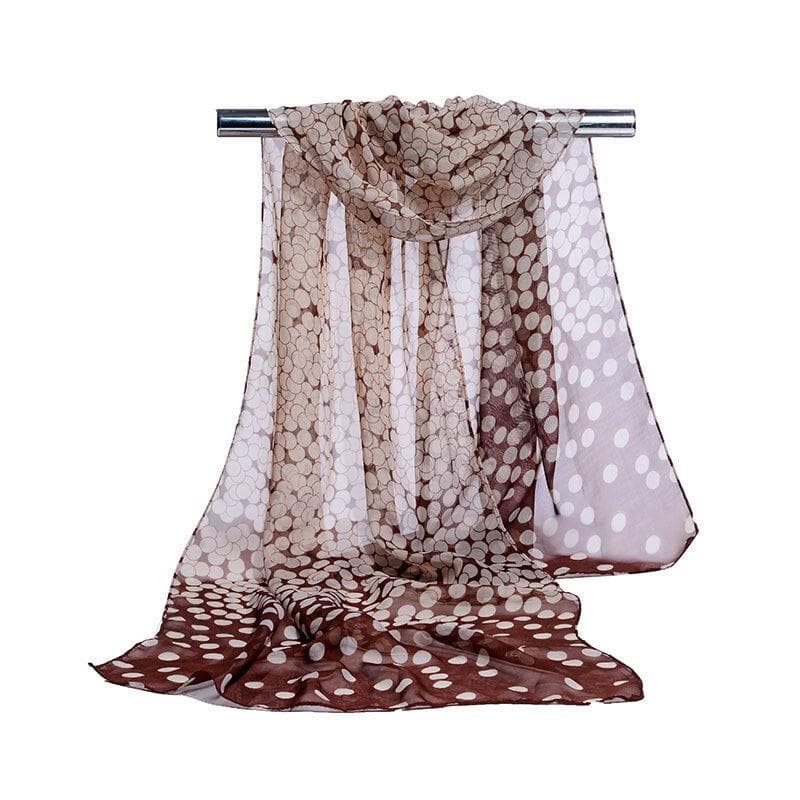 Chiffon Scarves for Women, Versatile Fashion, Gradient Polka Dot Scarves, Spring and Summer Fashion, Rectangular Scarves, Shawls 150-40cm