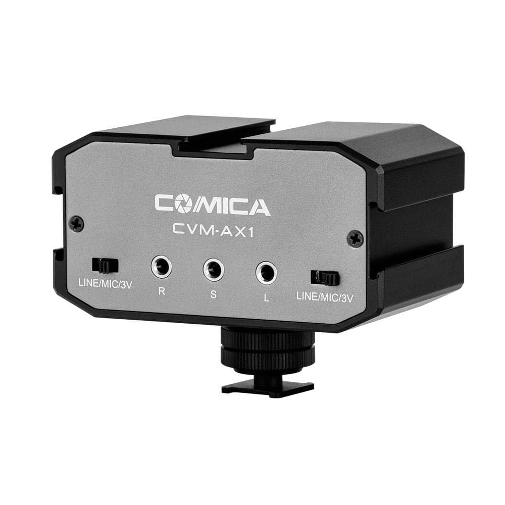 CoMica CVM-AX1 Dual Channel 3.5mm Audio Mixer Adapter for Canon Nikon Sony black