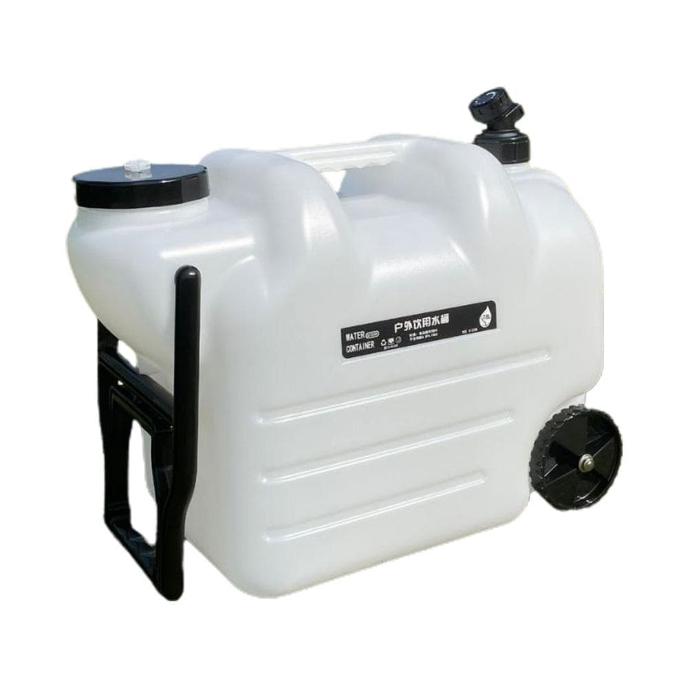 28L Water Jug Camping Water Container Portable Water Tank with Spigot for Camping Outdoors white