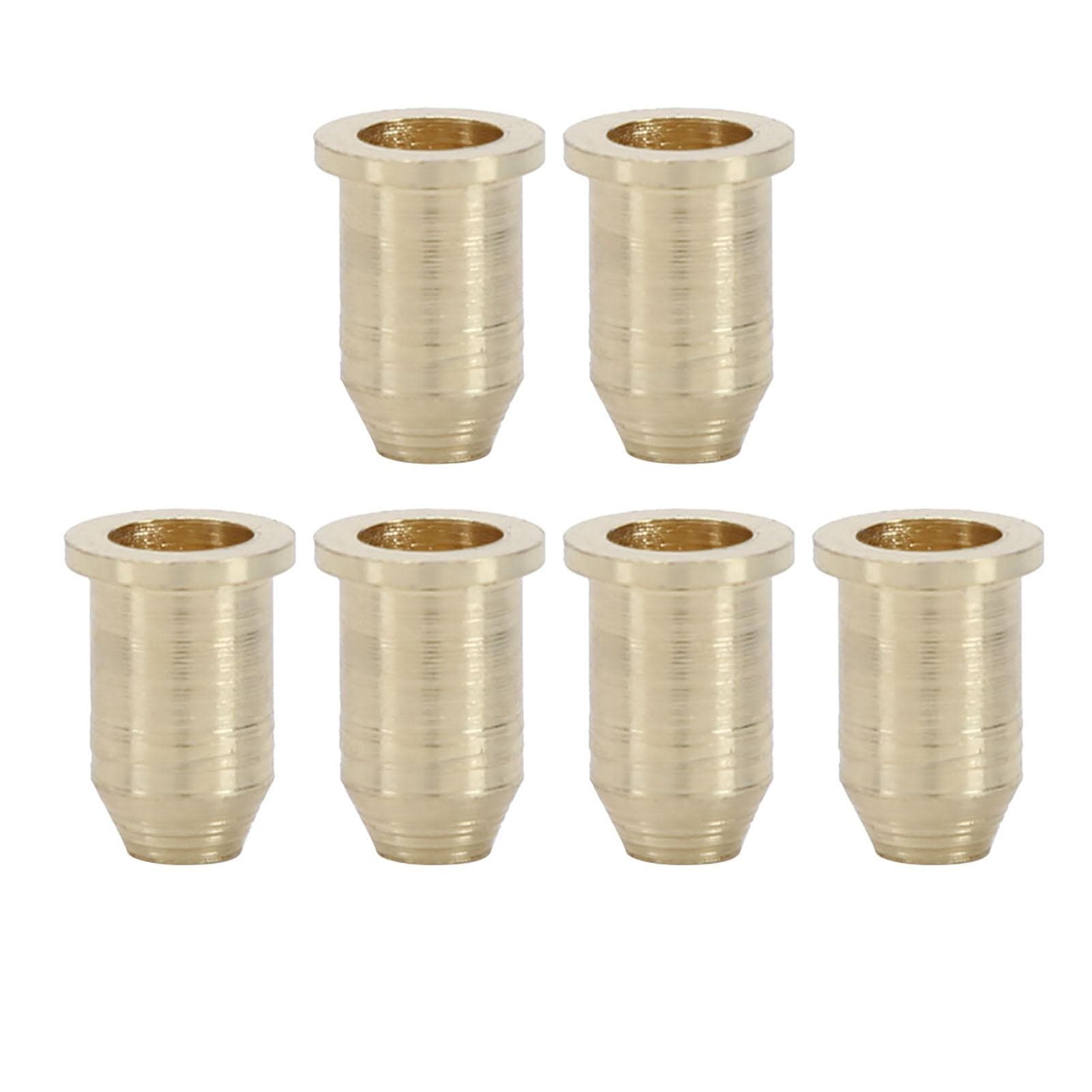 6 Pcs Iron Electric Guitar String Ferrules Guitar String Cap Instrument Accessories (Golden)