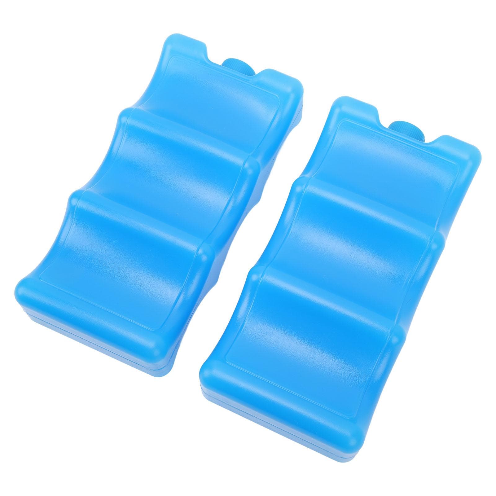 2pcs Breastmilk Ice Pack Contoured Shape Blue Reusable Ice Box for Breastmilk Working Mom