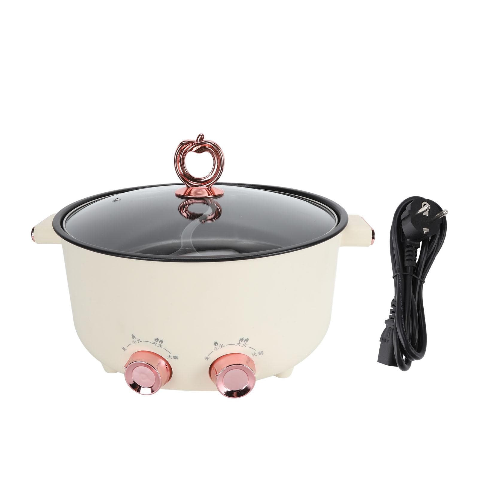 Electric Dual Sided Hotpot 7L Large Capacity Double Flavor Hot Pot with Divider for Cooking Stir L