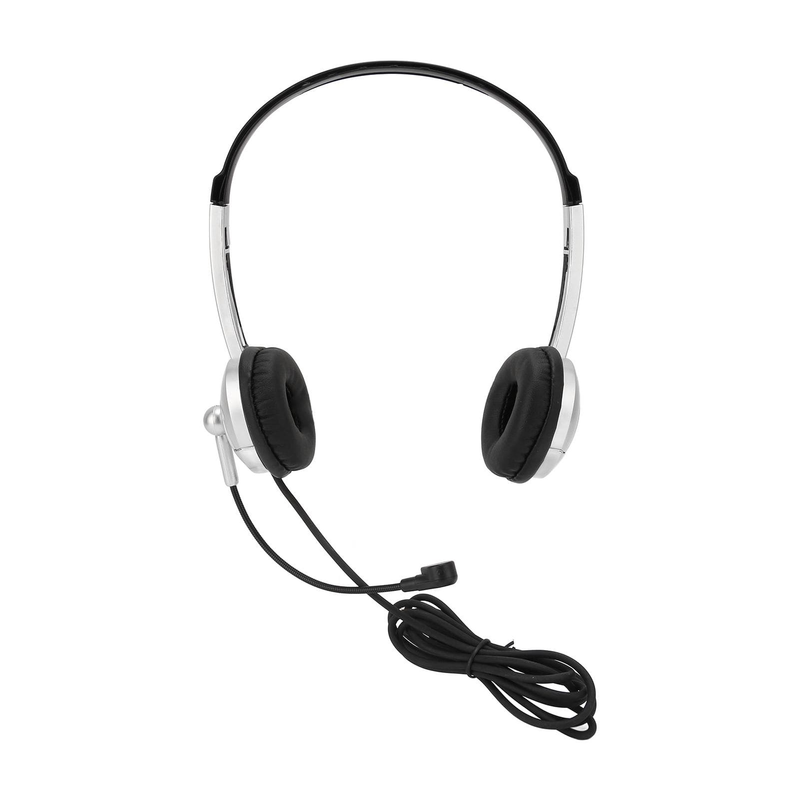 Wired Headset Noise Cancelling Binaural Business Headphone with Single Directional Microphone for
