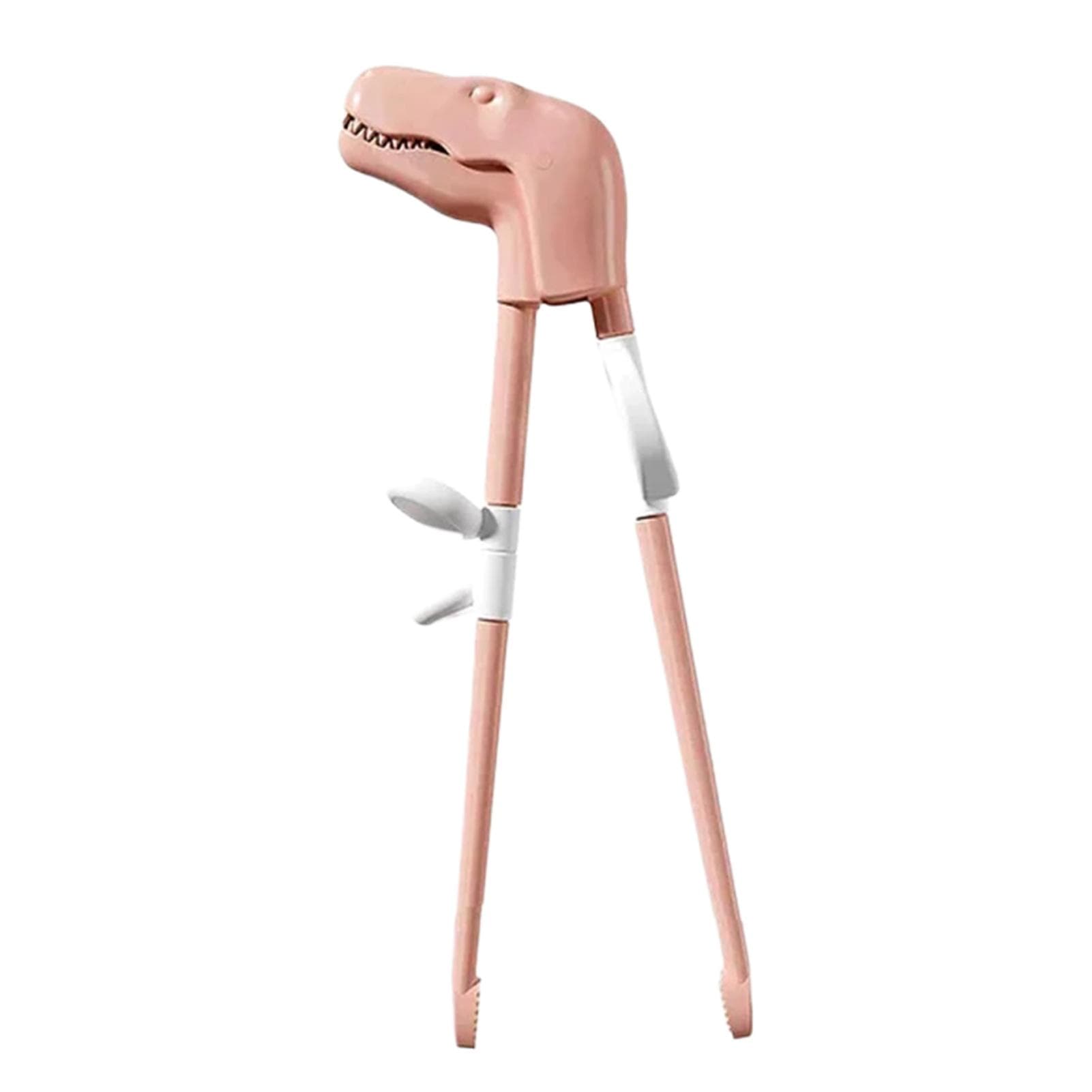 Cartoon Dinosaur Chopsticks For Kids Practical Learning Chopsticks For Boys Girls Three-finger Positioning Buckle Durable pink