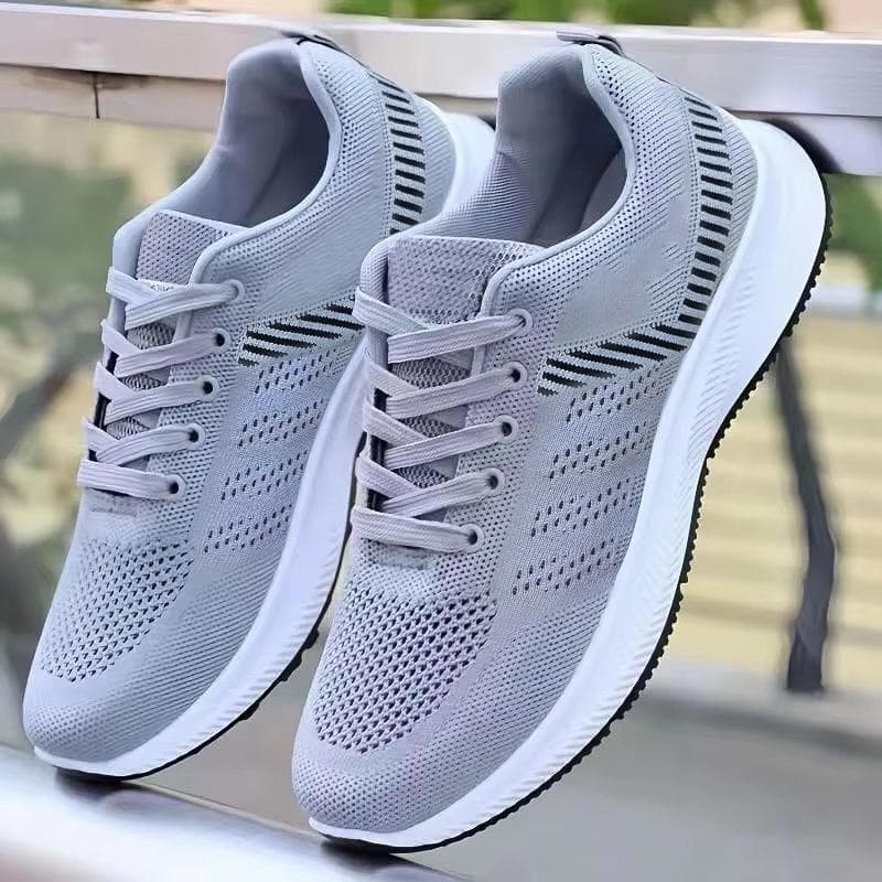 Men's Casual Light Mesh Sports Shoes Summer Breathable Cool Running Shoes Fashion Soft Sole Comfortable Non Slip Male'ssneakers 42 grey