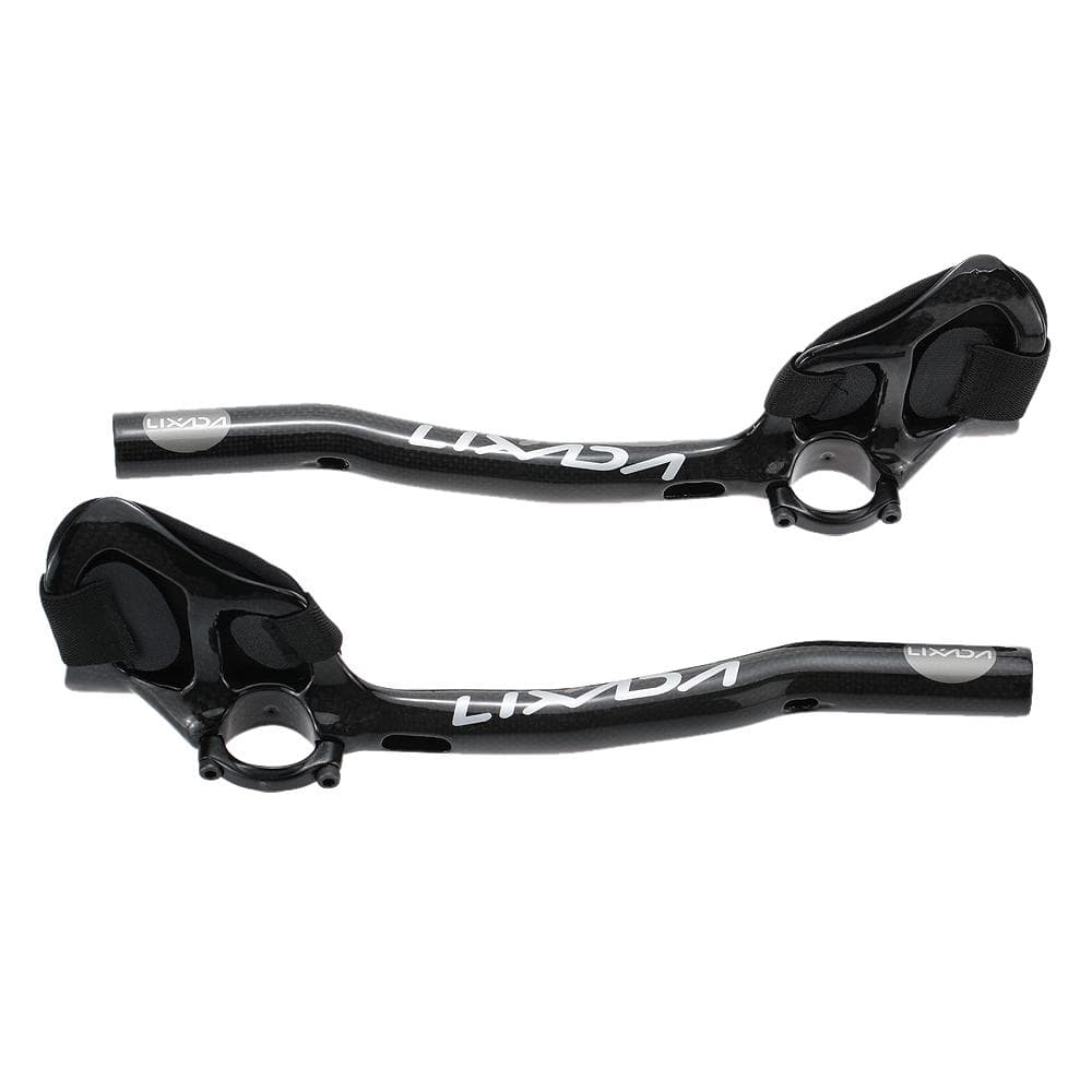 Lixada Carbon Fiber Road Bike Bicycle Aero Bar Rest Handlebar Aerobar 31.8mm grey